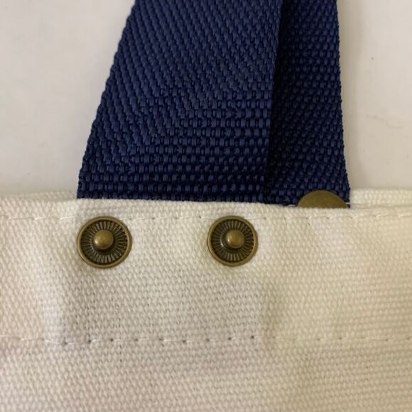 LEVI'S  Two-Tone Blue and Cream Canvas Large Logo Tote bag - Picture 3 of 7